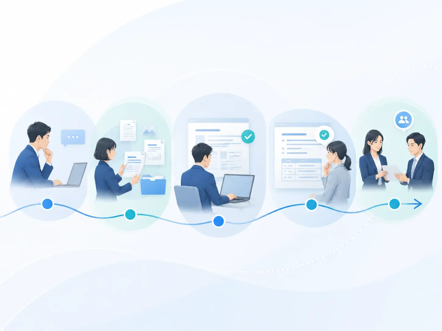 AI社員チーム導入サポートのイメージ
